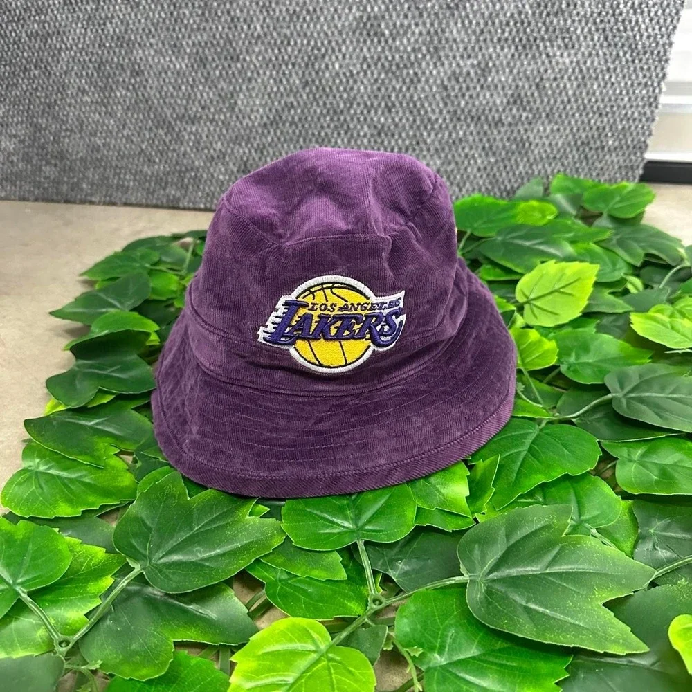 Mitchell & Ness Los Angeles Lakers Purple Corduroy Bucket Hat